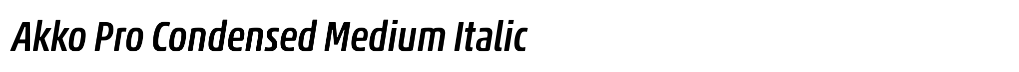 Akko Pro Condensed Medium Italic image